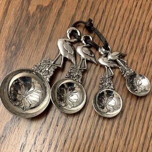 Decorative Silver Bird Measuring Spoons